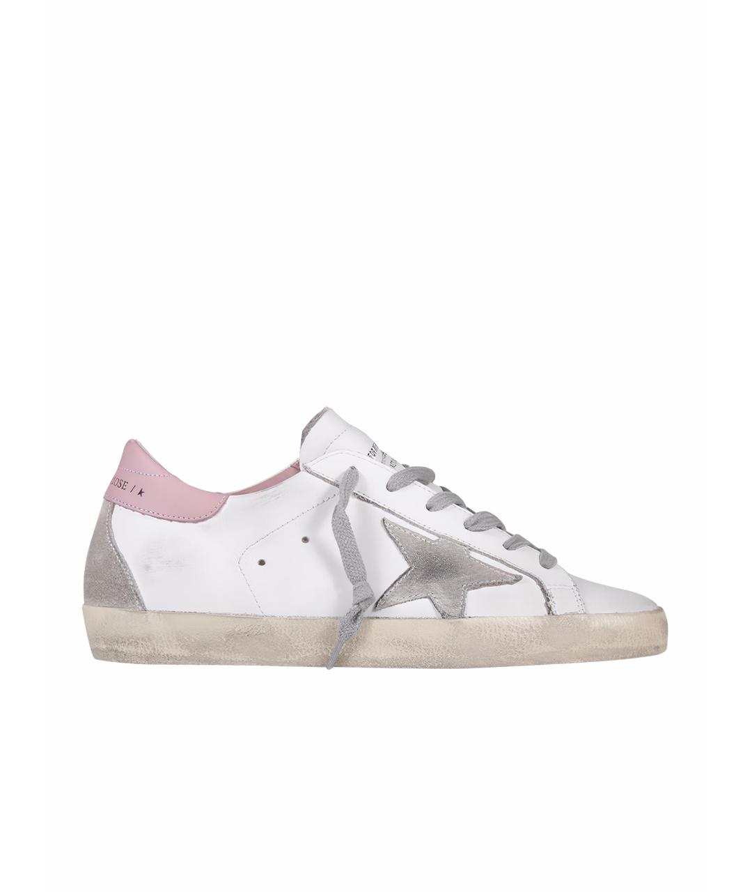 GOLDEN GOOSE DELUXE BRAND Розовые кожаные кеды, фото 1