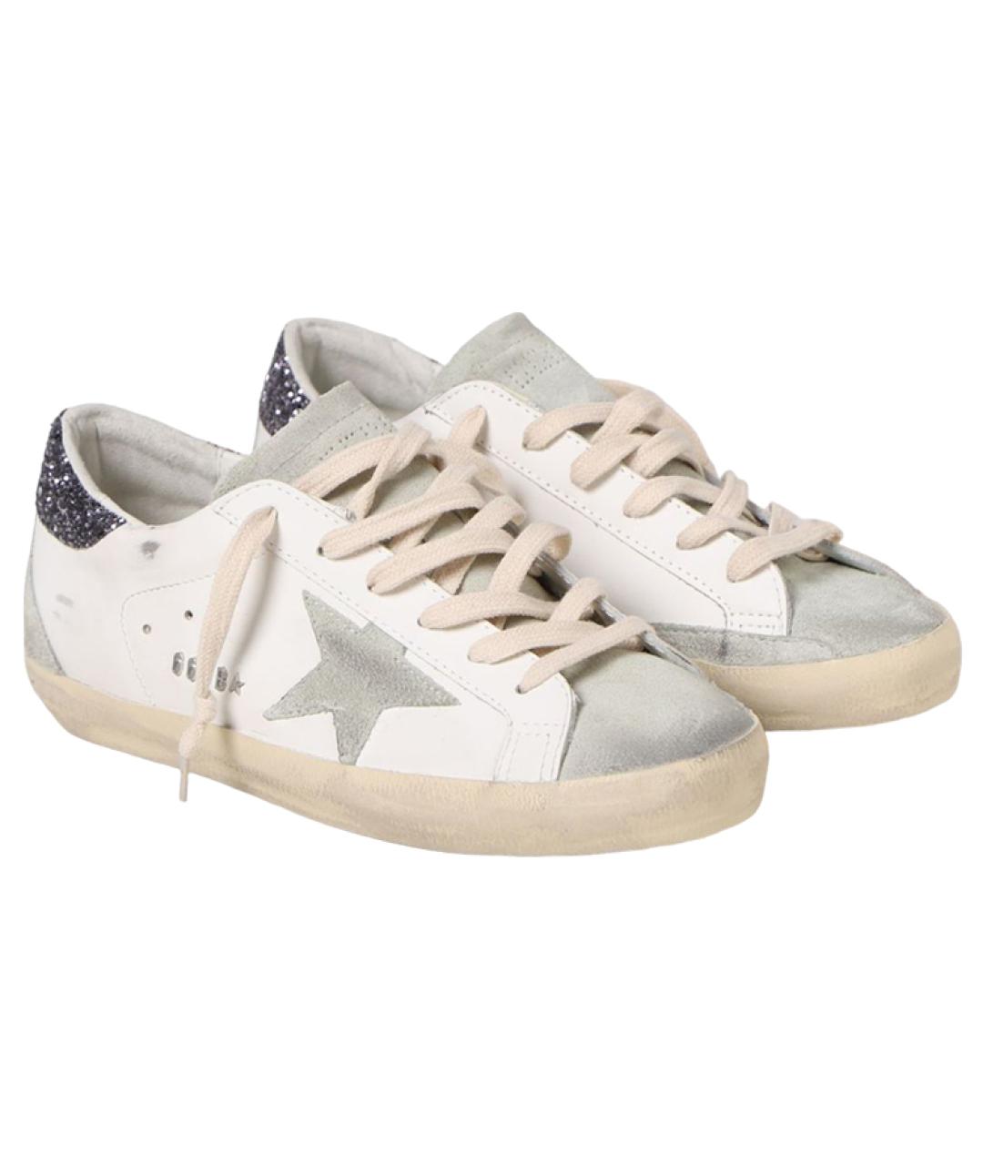 GOLDEN GOOSE DELUXE BRAND Серые кожаные кеды, фото 3