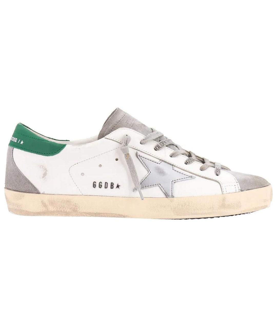 GOLDEN GOOSE DELUXE BRAND Белые кожаные низкие кроссовки / кеды, фото 1