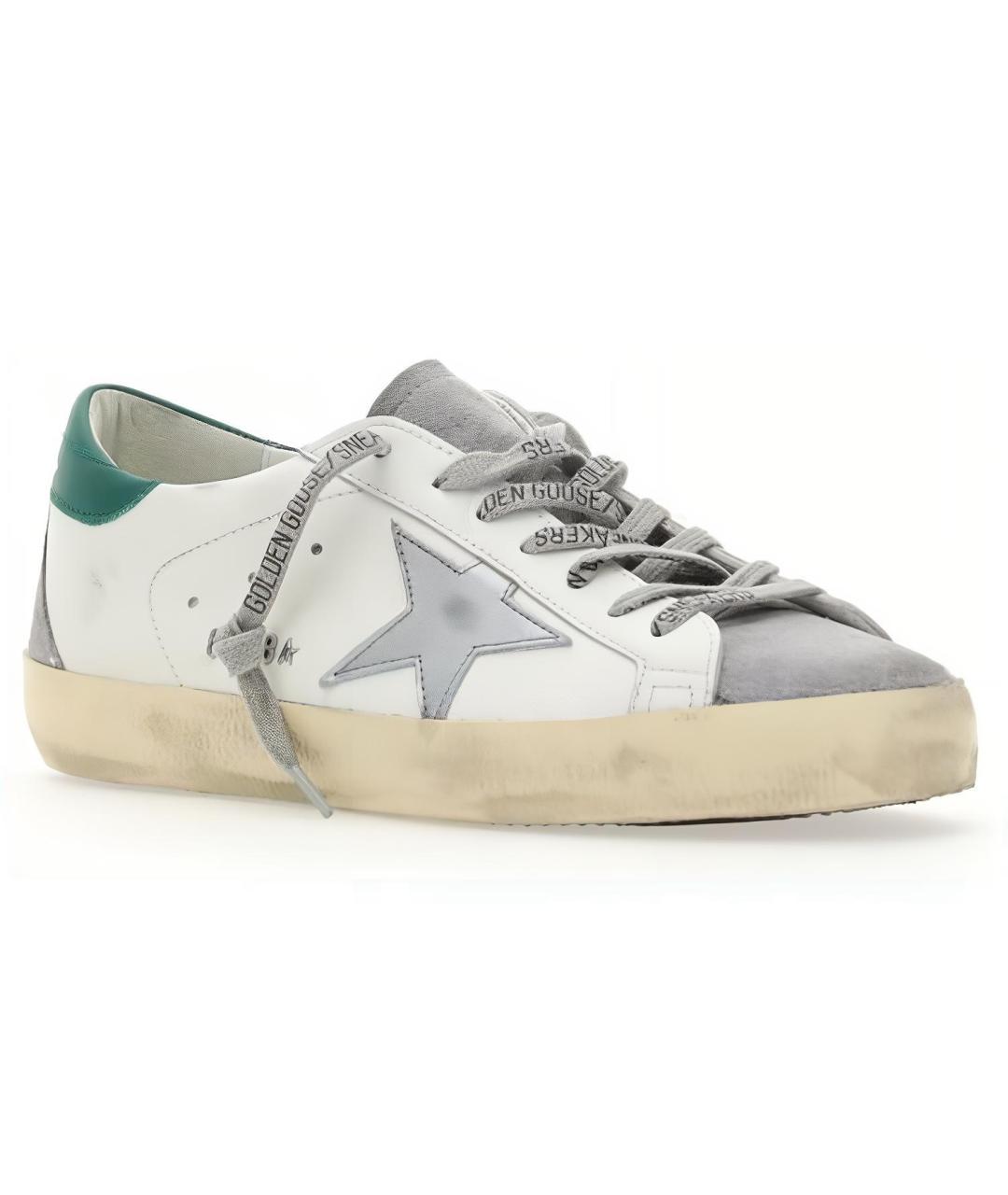 GOLDEN GOOSE DELUXE BRAND Белые кожаные низкие кроссовки / кеды, фото 3