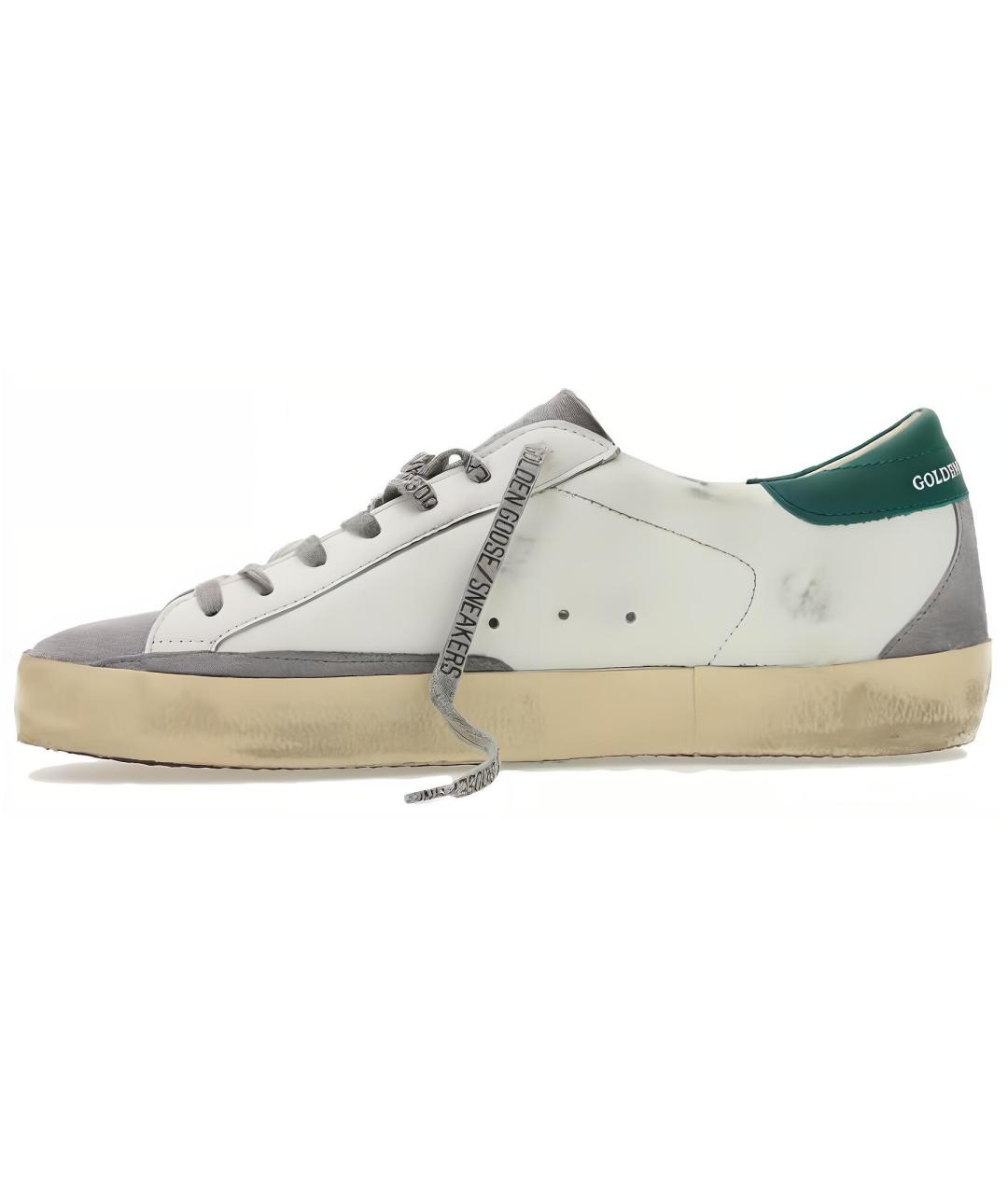 GOLDEN GOOSE DELUXE BRAND Белые кожаные низкие кроссовки / кеды, фото 2