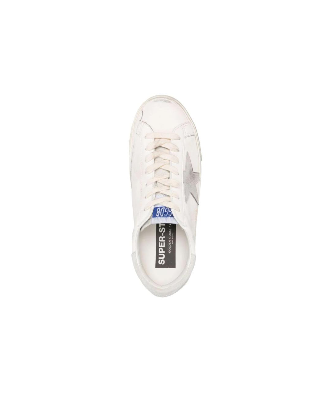 GOLDEN GOOSE DELUXE BRAND Бежевые кожаные низкие кроссовки / кеды, фото 5