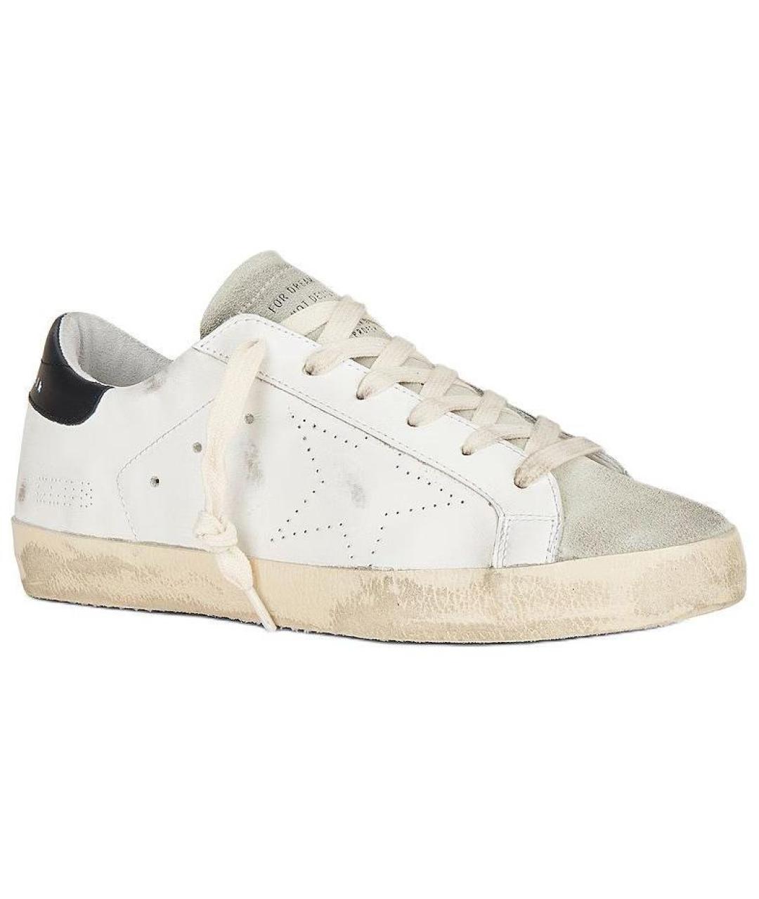 GOLDEN GOOSE DELUXE BRAND Белые кожаные низкие кроссовки / кеды, фото 3