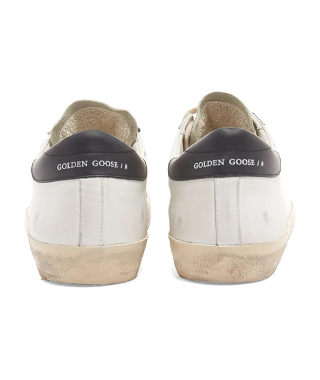GOLDEN GOOSE DELUXE BRAND Белые кожаные низкие кроссовки / кеды, фото 5