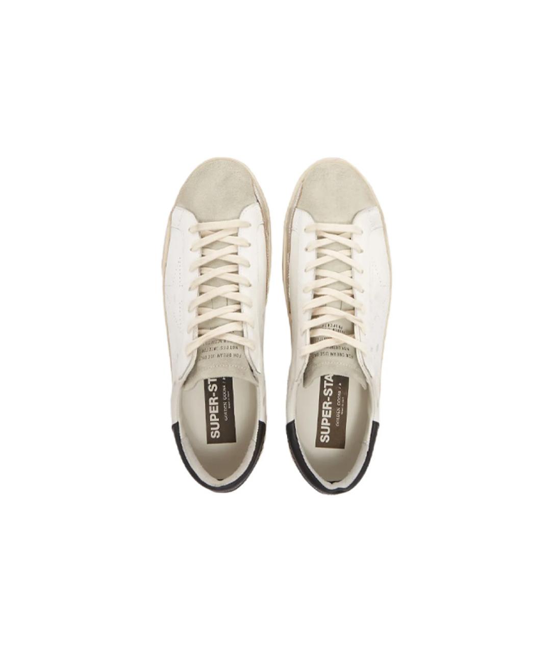 GOLDEN GOOSE DELUXE BRAND Белые кожаные низкие кроссовки / кеды, фото 4