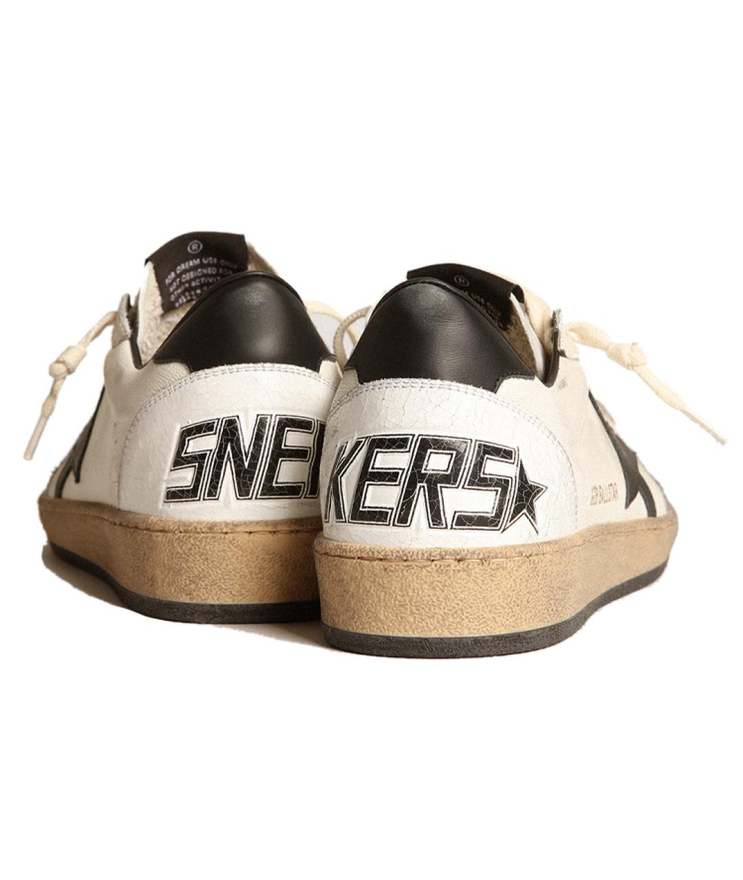 GOLDEN GOOSE DELUXE BRAND Бежевые кожаные низкие кроссовки / кеды, фото 5