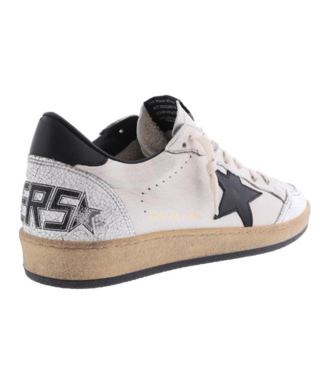 GOLDEN GOOSE DELUXE BRAND Бежевые кожаные низкие кроссовки / кеды, фото 4