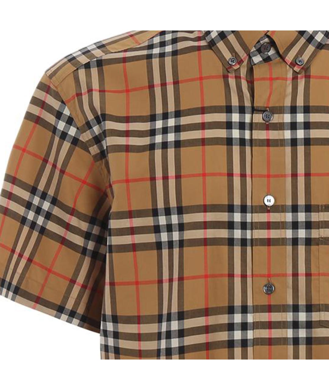 BURBERRY Хаки хлопковая кэжуал рубашка, фото 4