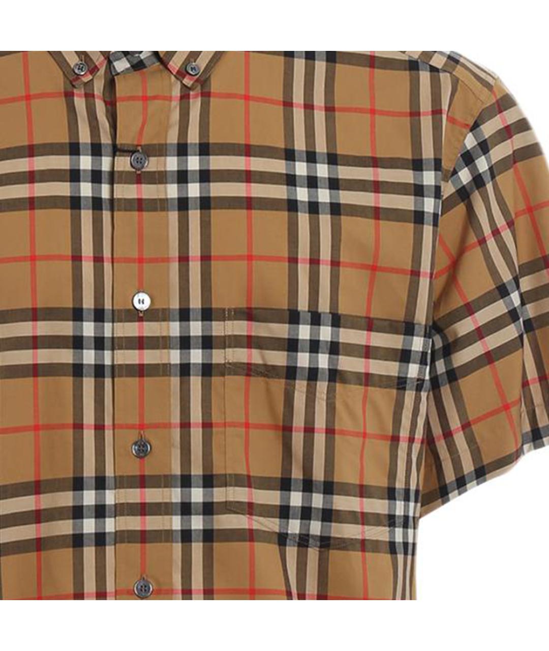 BURBERRY Хаки хлопковая кэжуал рубашка, фото 5