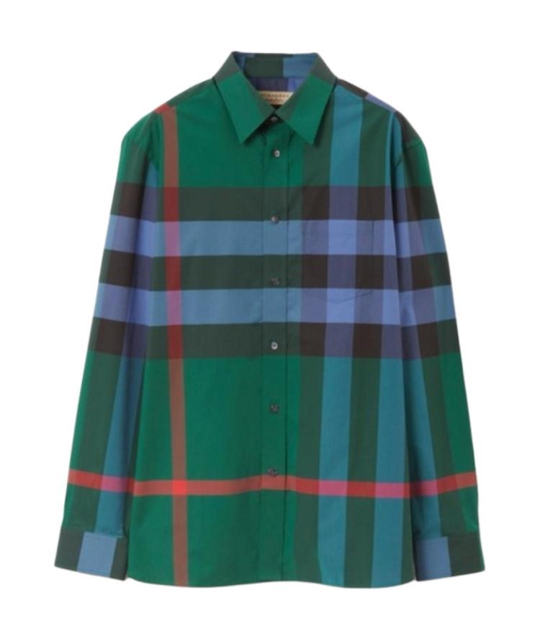 BURBERRY Зеленая хлопковая кэжуал рубашка, фото 1