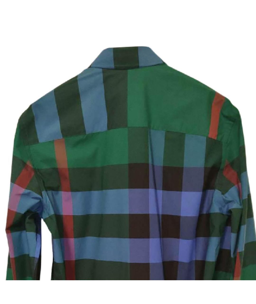 BURBERRY Зеленая хлопковая кэжуал рубашка, фото 6