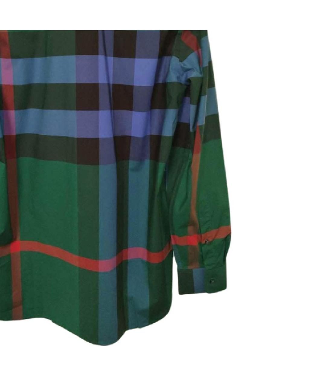BURBERRY Зеленая хлопковая кэжуал рубашка, фото 7