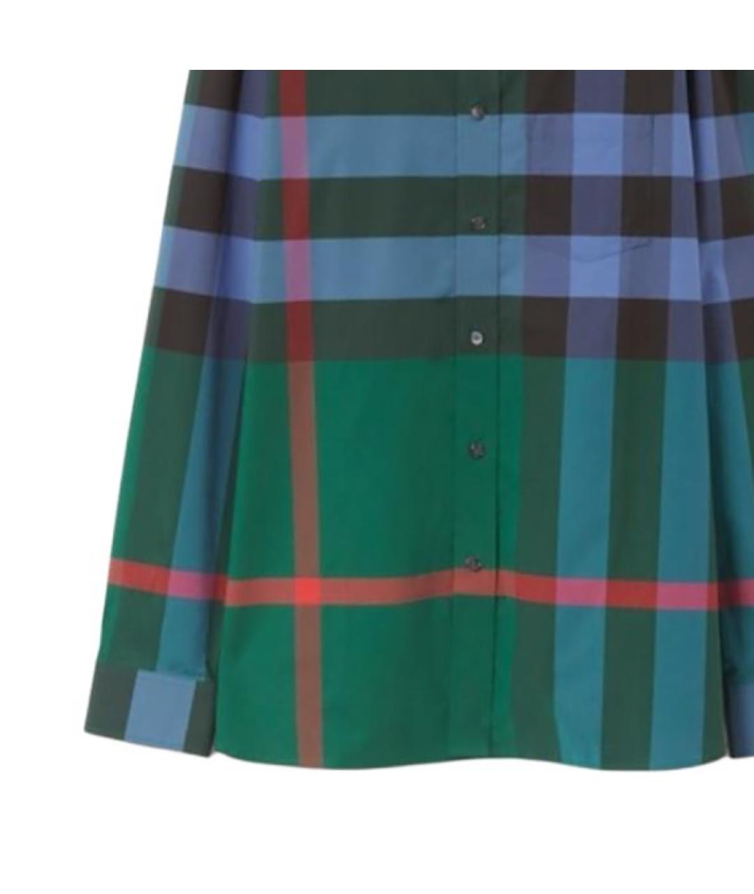 BURBERRY Зеленая хлопковая кэжуал рубашка, фото 4