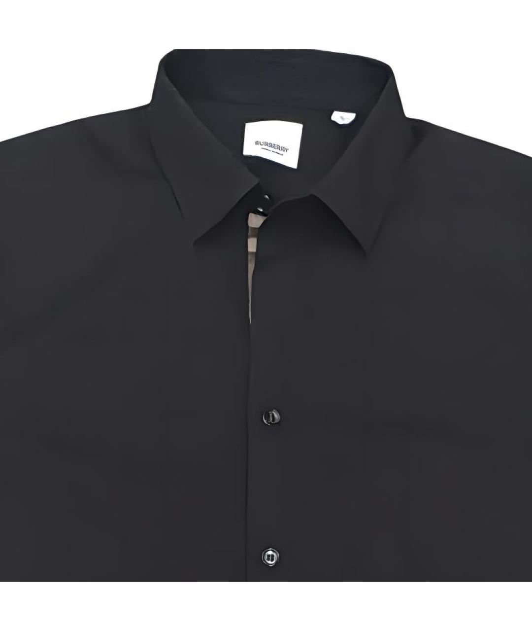 BURBERRY Черная хлопковая кэжуал рубашка, фото 4