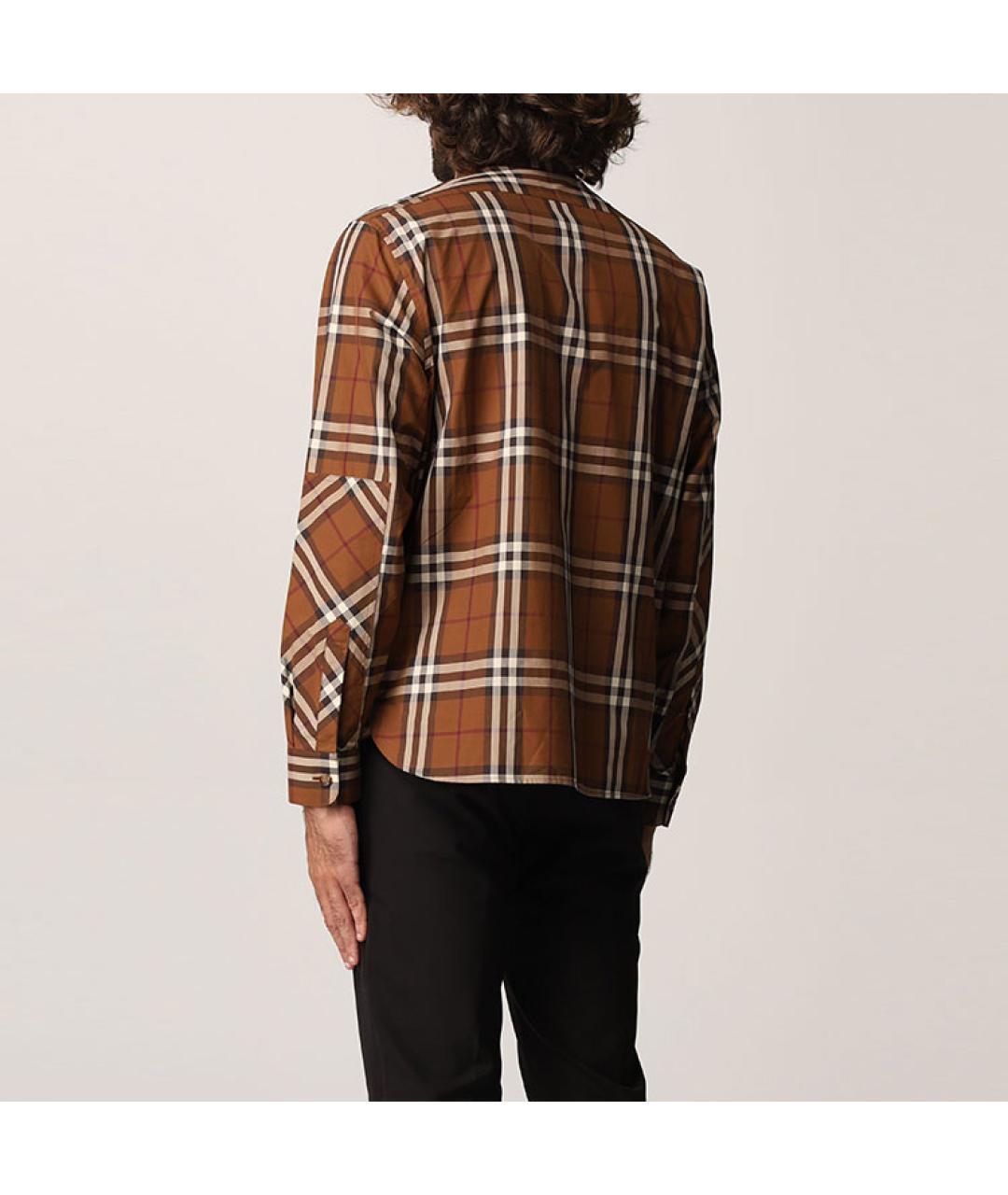 BURBERRY Коричневая хлопковая кэжуал рубашка, фото 4