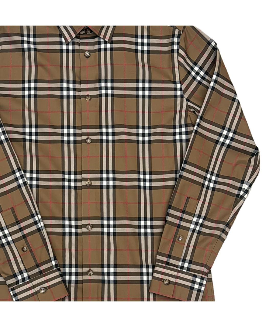 BURBERRY Коричневая хлопковая кэжуал рубашка, фото 4
