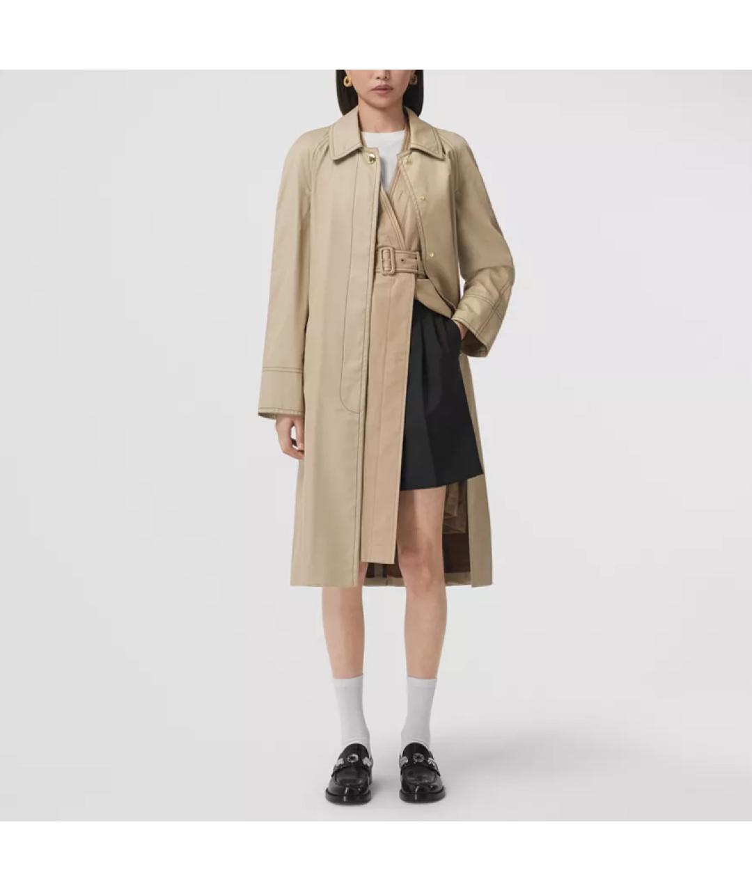 BURBERRY Бежевое пальто, фото 3