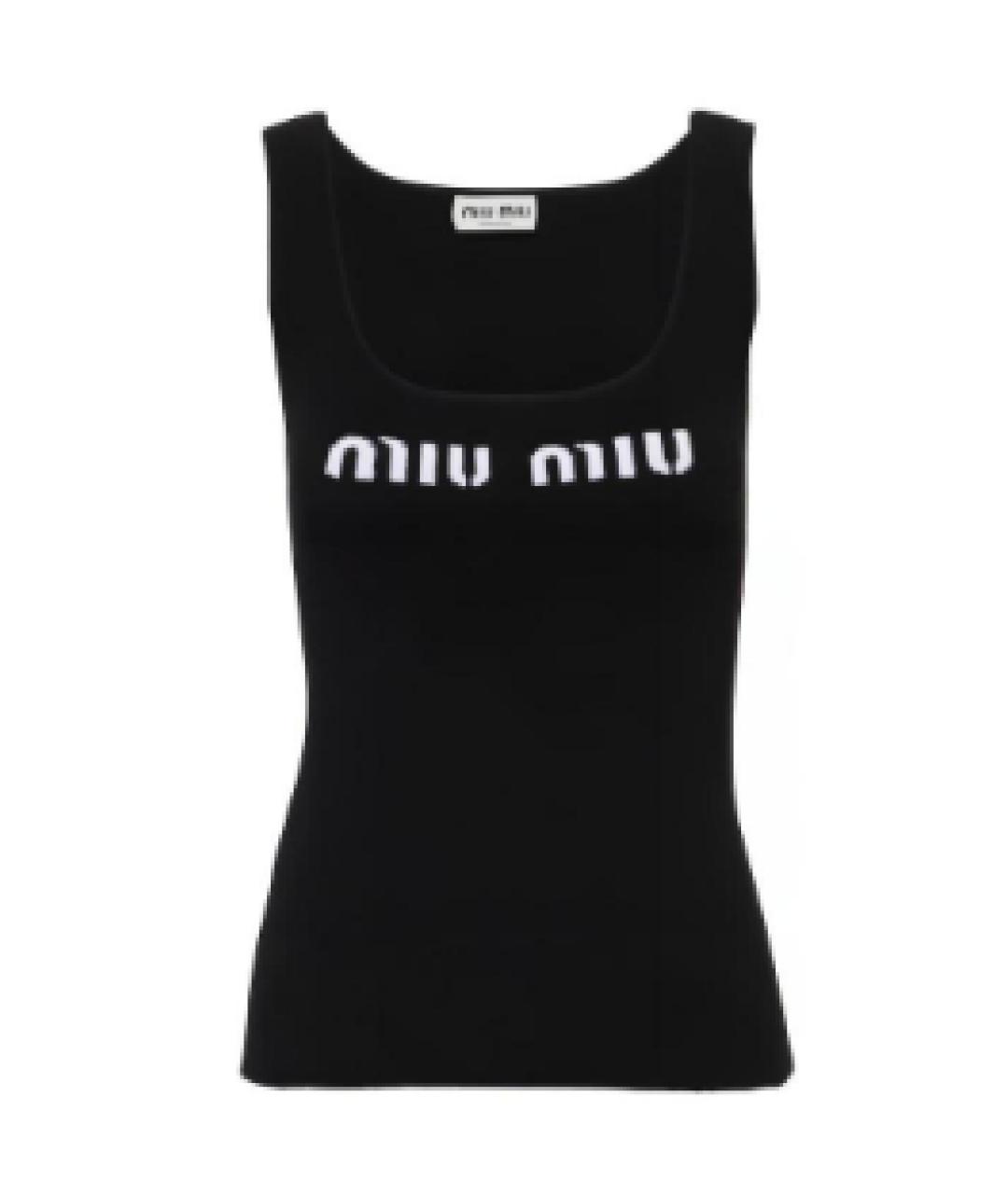 MIU MIU Черная майка, фото 1