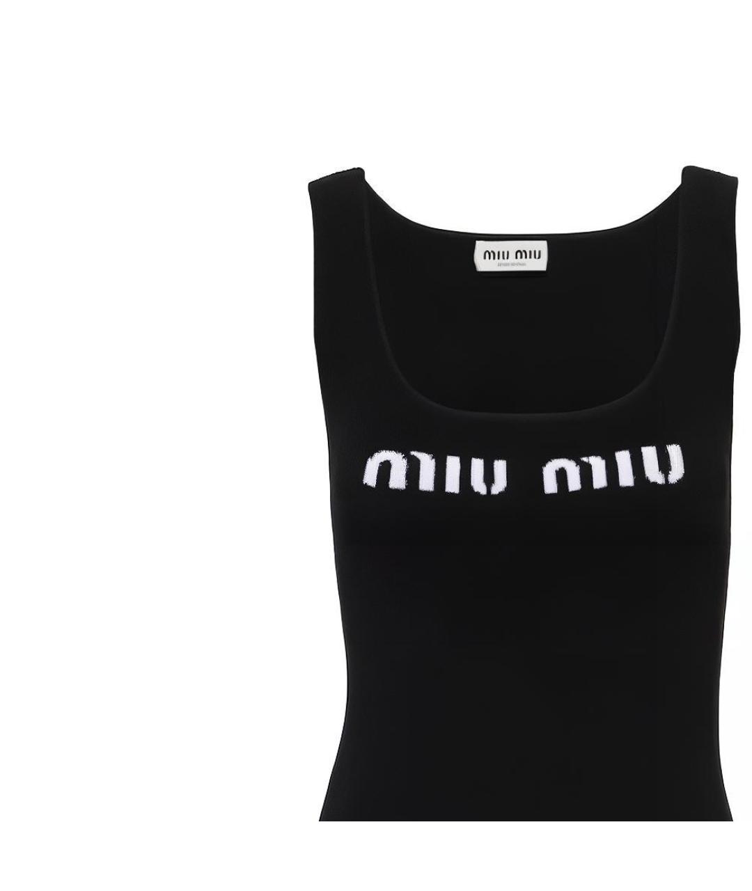 MIU MIU Черная майка, фото 5