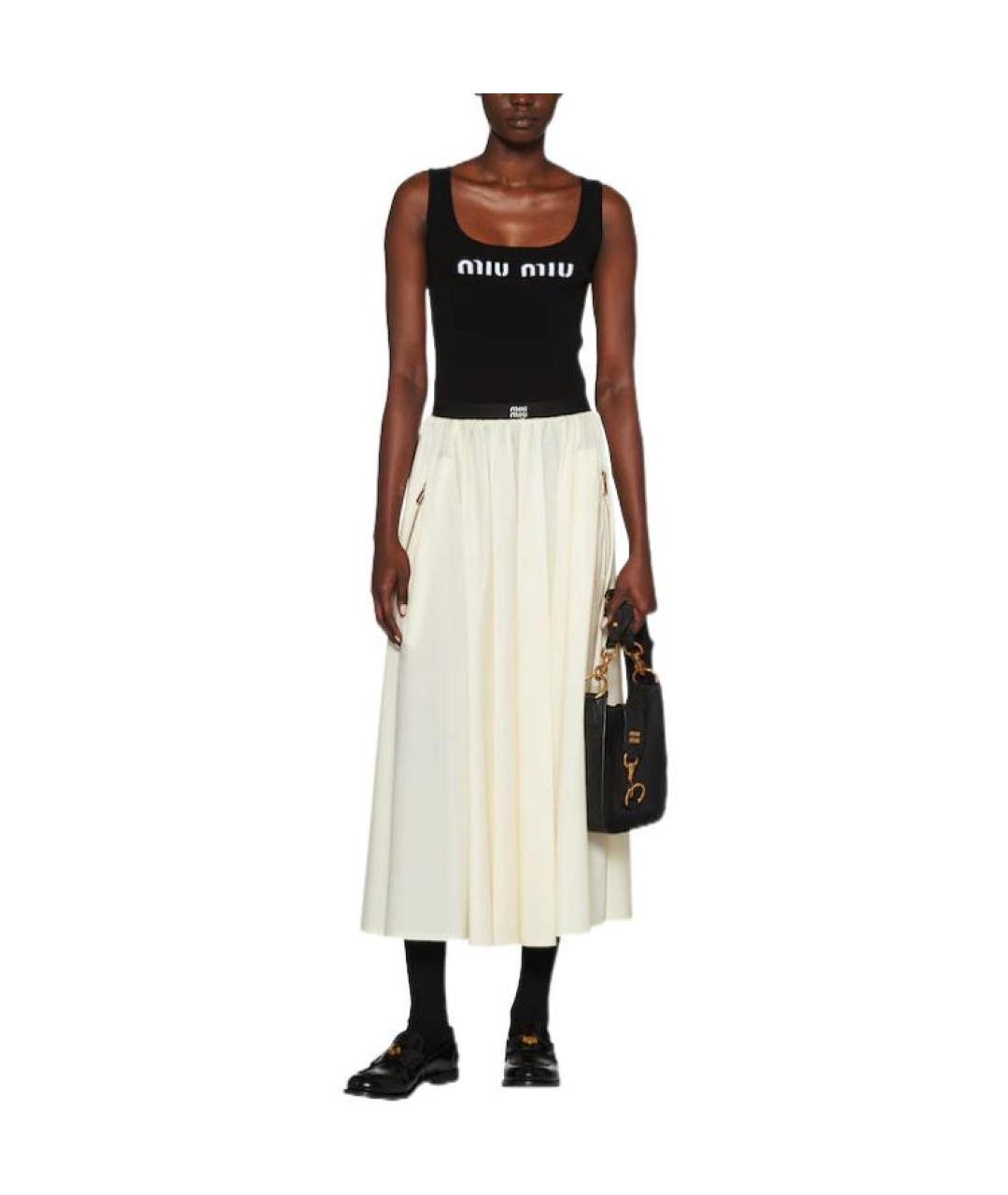 MIU MIU Черная майка, фото 2