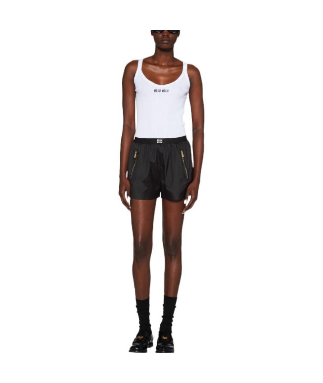 MIU MIU Белая хлопковая майка, фото 2