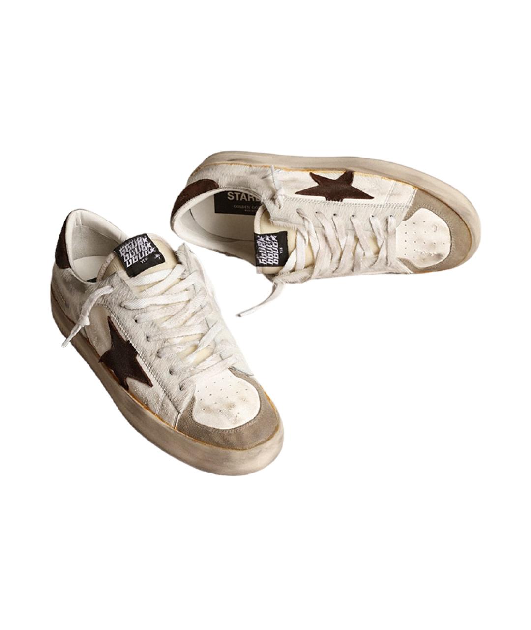 GOLDEN GOOSE DELUXE BRAND Бежевые низкие кроссовки / кеды, фото 4