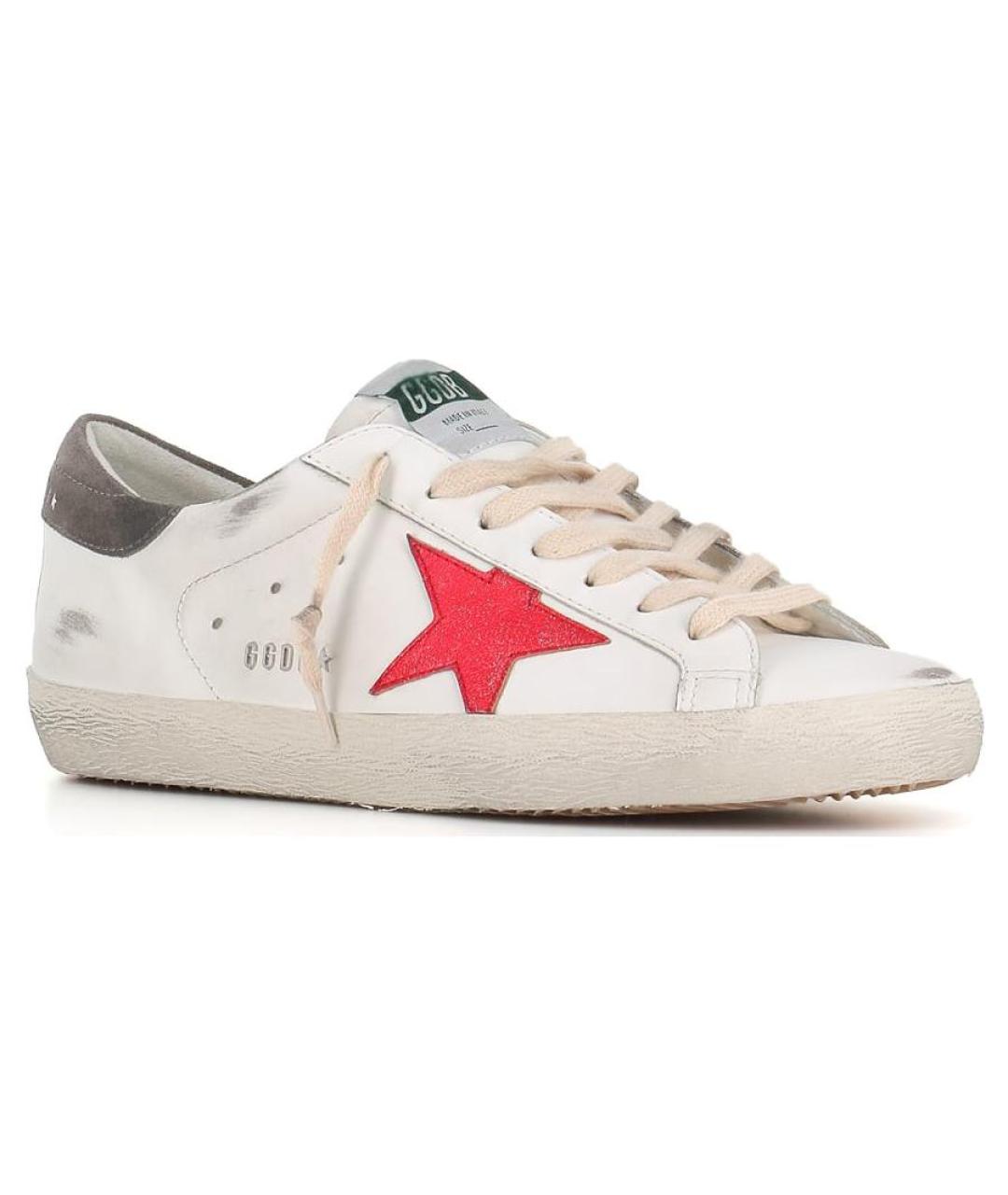 GOLDEN GOOSE DELUXE BRAND Белые кожаные низкие кроссовки / кеды, фото 3
