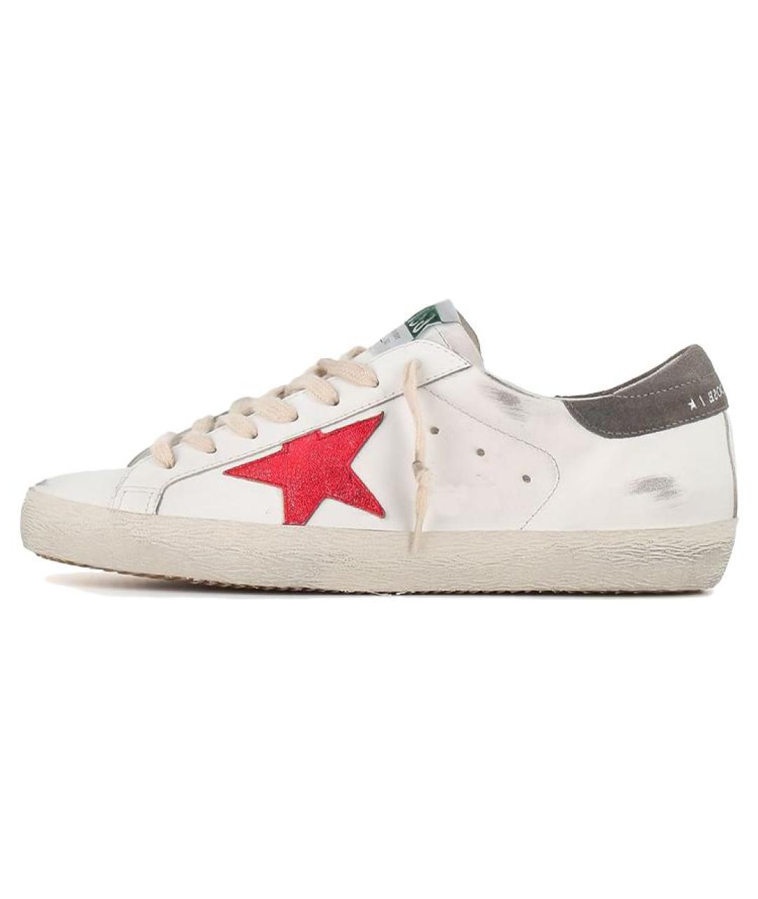 GOLDEN GOOSE DELUXE BRAND Белые кожаные низкие кроссовки / кеды, фото 2