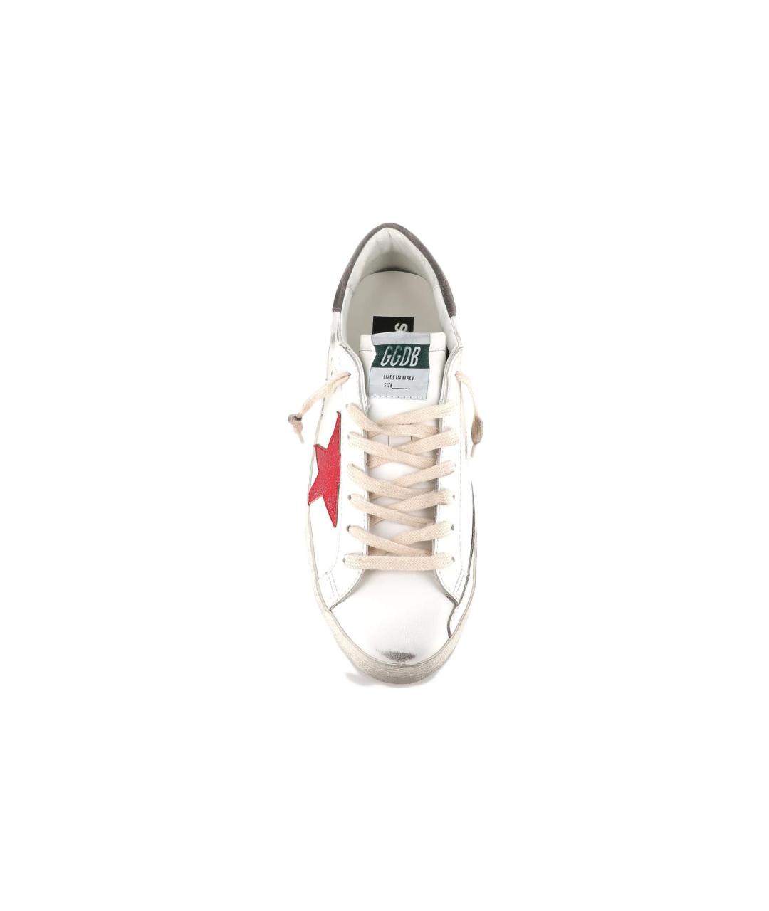 GOLDEN GOOSE DELUXE BRAND Белые кожаные низкие кроссовки / кеды, фото 4