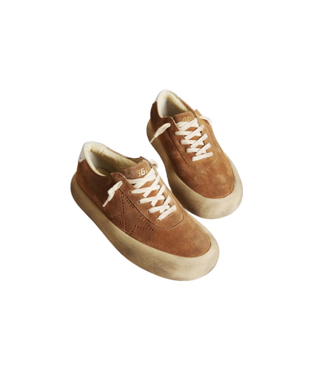 GOLDEN GOOSE DELUXE BRAND Коричневые замшевые кеды, фото 2