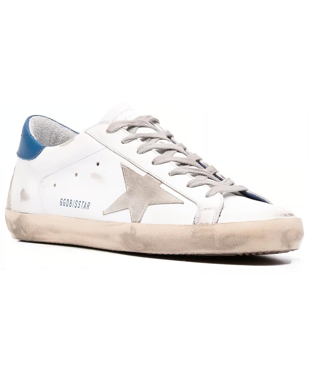 GOLDEN GOOSE DELUXE BRAND Белые кожаные низкие кроссовки / кеды, фото 2