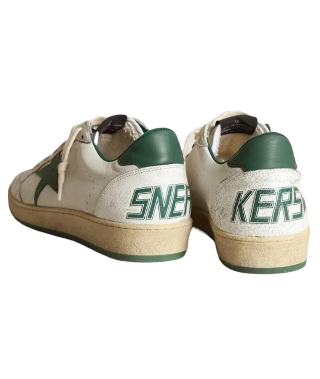 GOLDEN GOOSE DELUXE BRAND Белые кожаные низкие кроссовки / кеды, фото 4