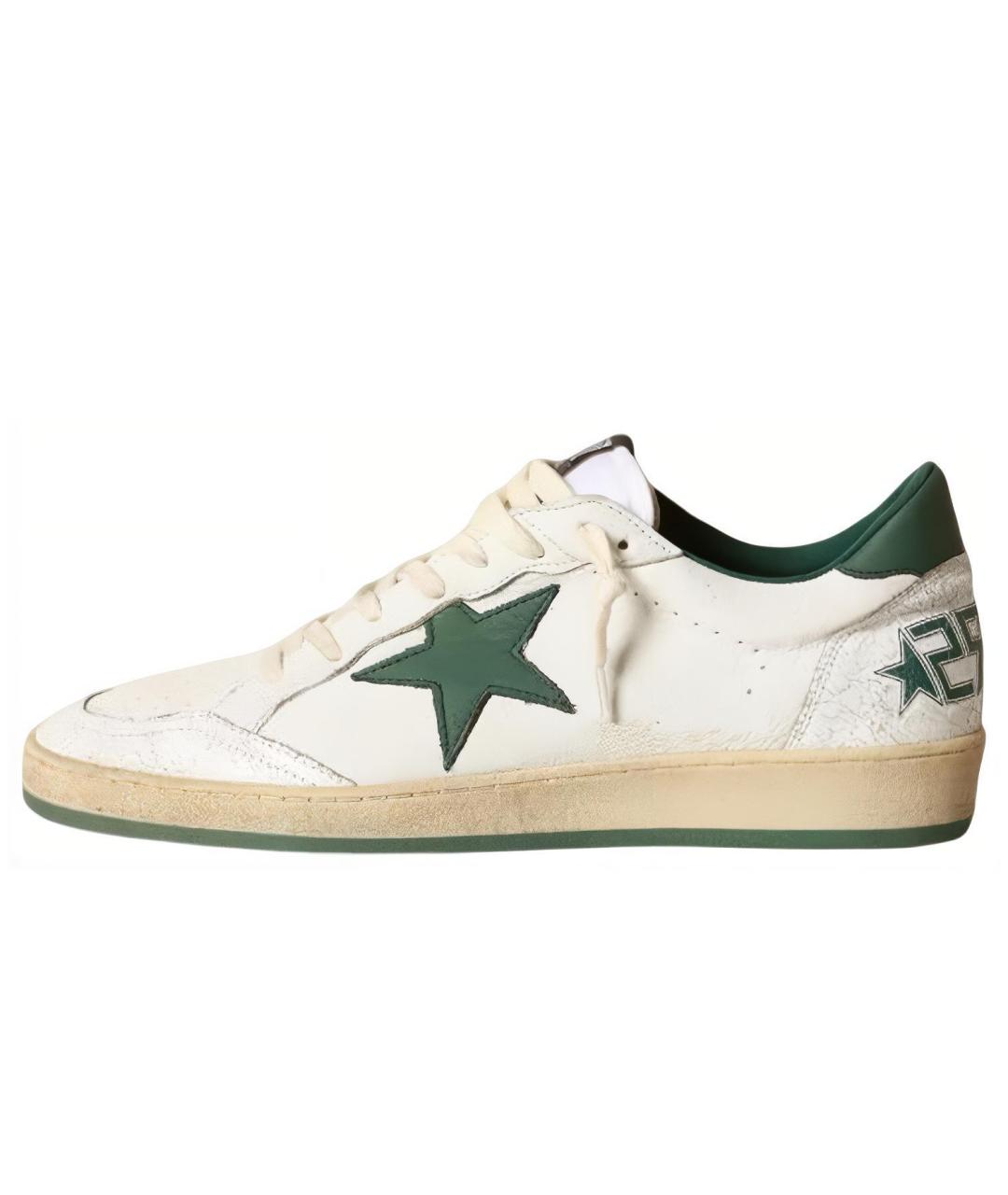 GOLDEN GOOSE DELUXE BRAND Белые кожаные низкие кроссовки / кеды, фото 2