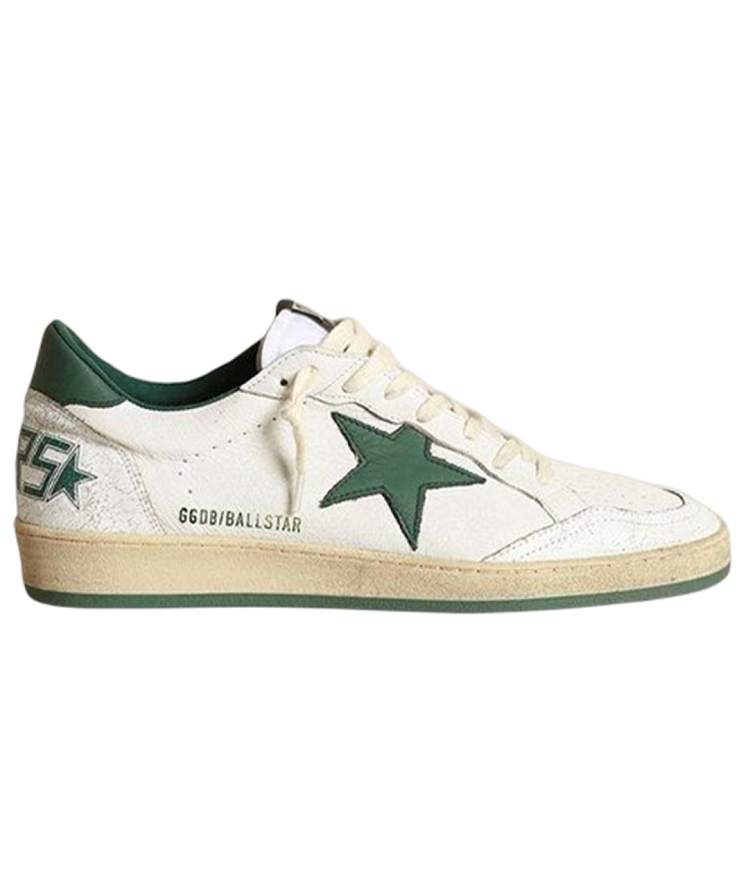GOLDEN GOOSE DELUXE BRAND Белые кожаные низкие кроссовки / кеды, фото 1
