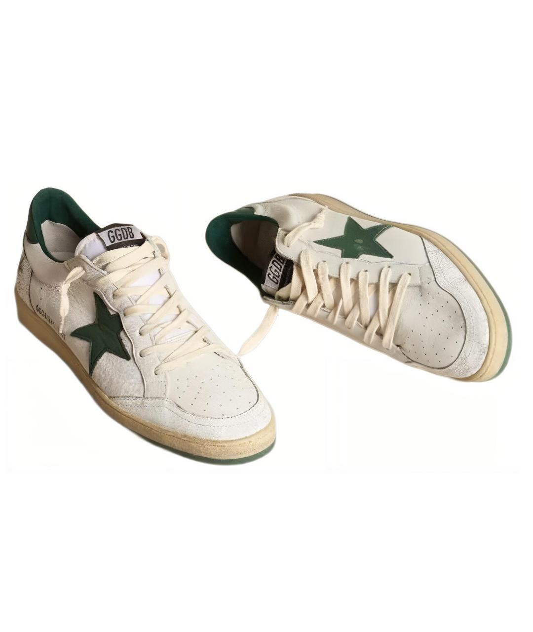 GOLDEN GOOSE DELUXE BRAND Белые кожаные низкие кроссовки / кеды, фото 3