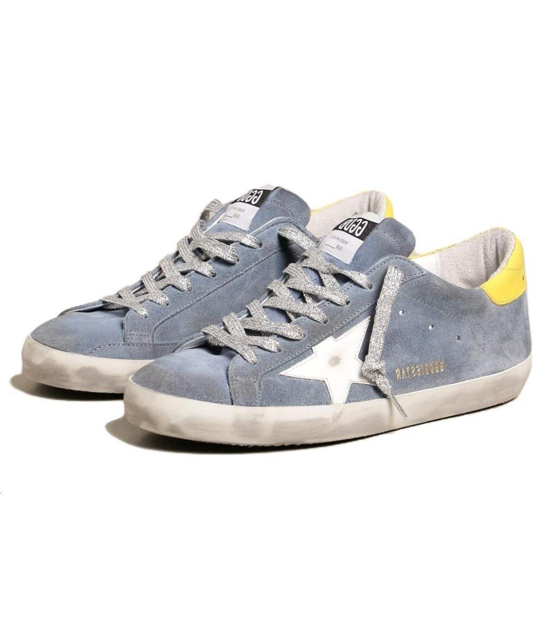 GOLDEN GOOSE DELUXE BRAND Синие низкие кроссовки / кеды, фото 4