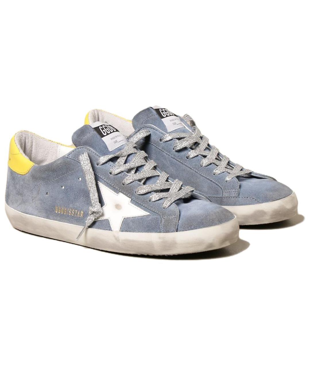 GOLDEN GOOSE DELUXE BRAND Синие низкие кроссовки / кеды, фото 5
