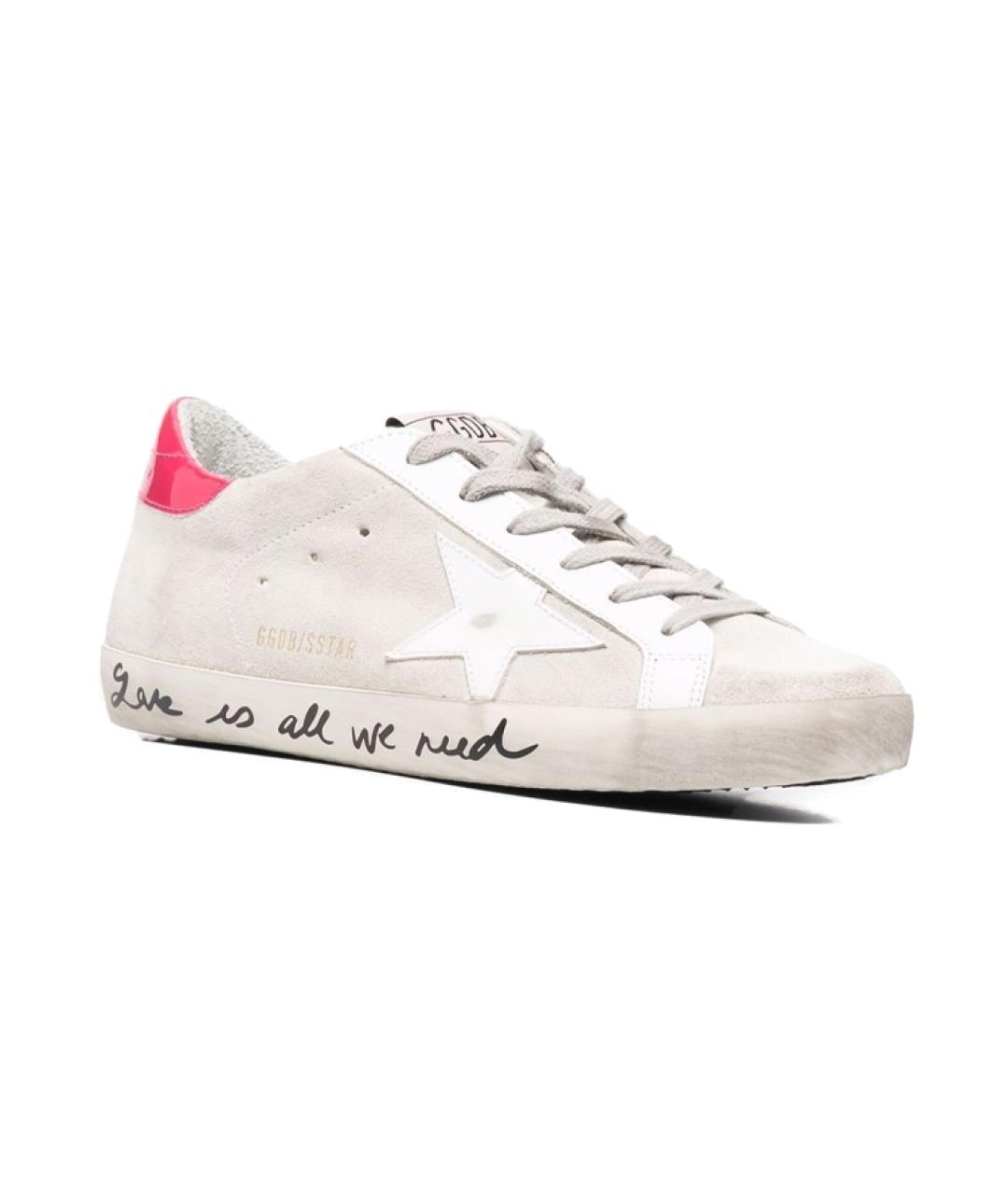 GOLDEN GOOSE DELUXE BRAND Белые замшевые кеды, фото 3