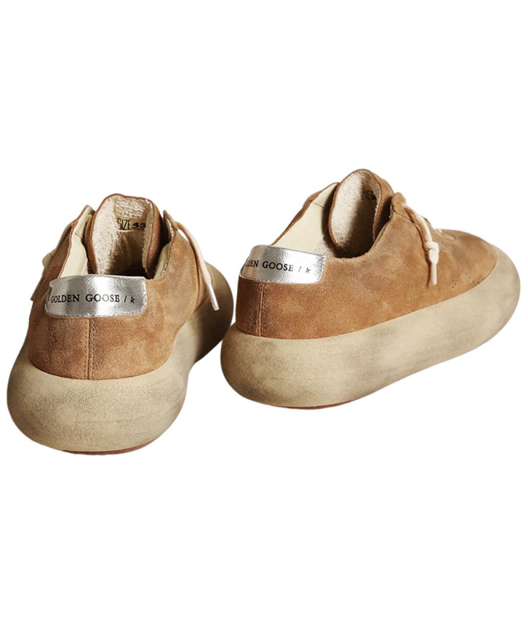 GOLDEN GOOSE DELUXE BRAND Коричневые замшевые низкие кроссовки / кеды, фото 4