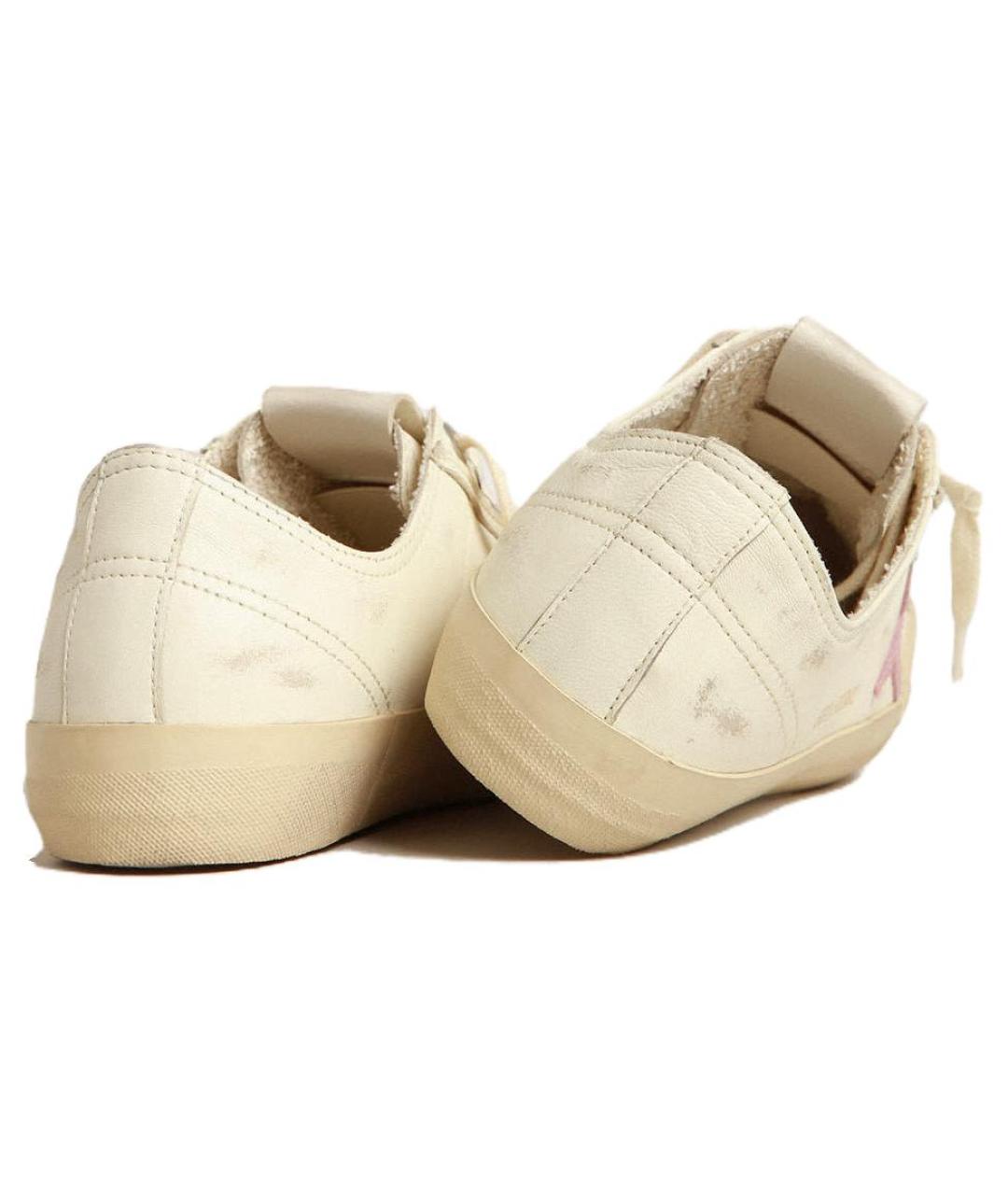 GOLDEN GOOSE DELUXE BRAND Бежевые кожаные кеды, фото 4
