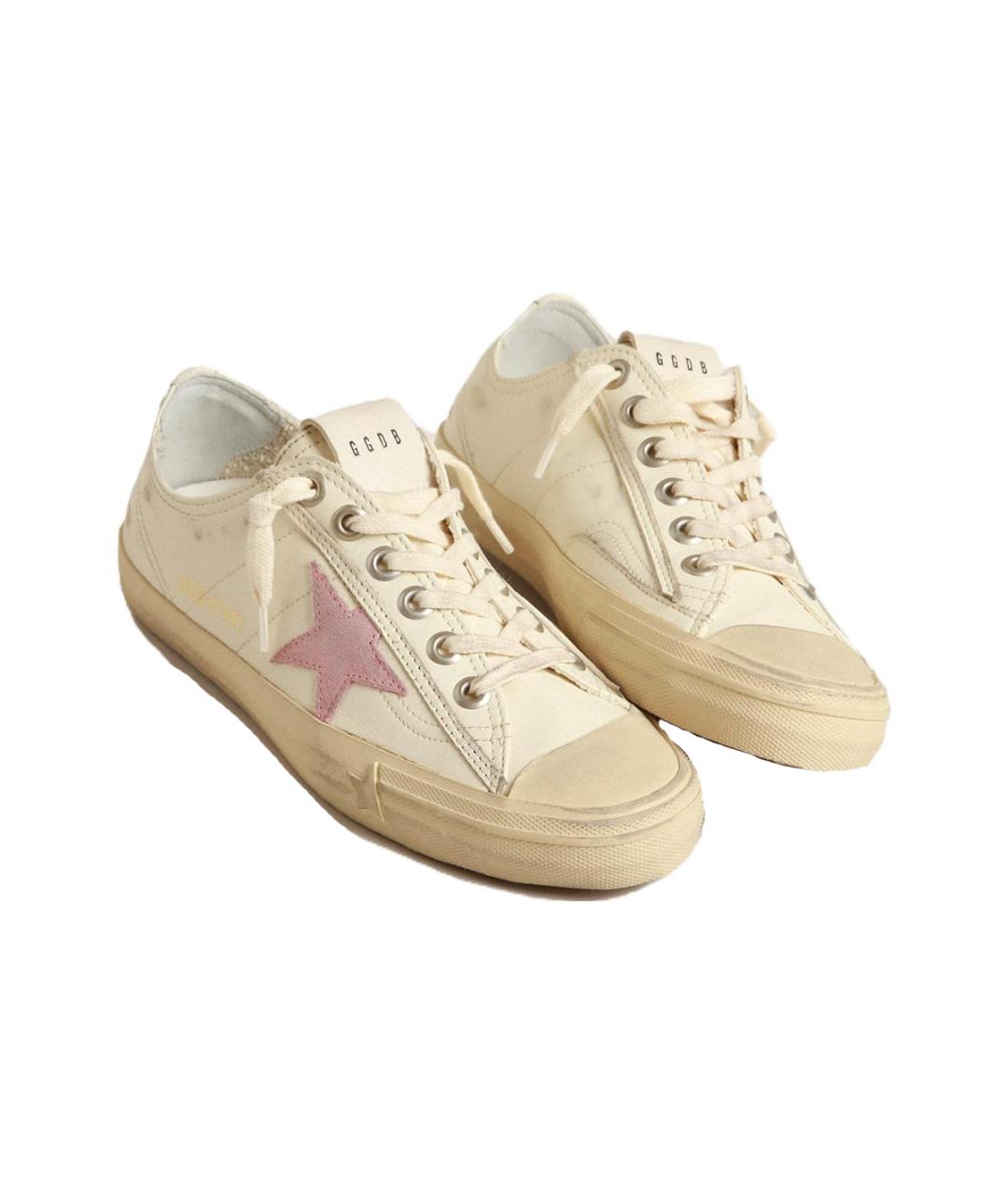GOLDEN GOOSE DELUXE BRAND Бежевые кожаные кеды, фото 3