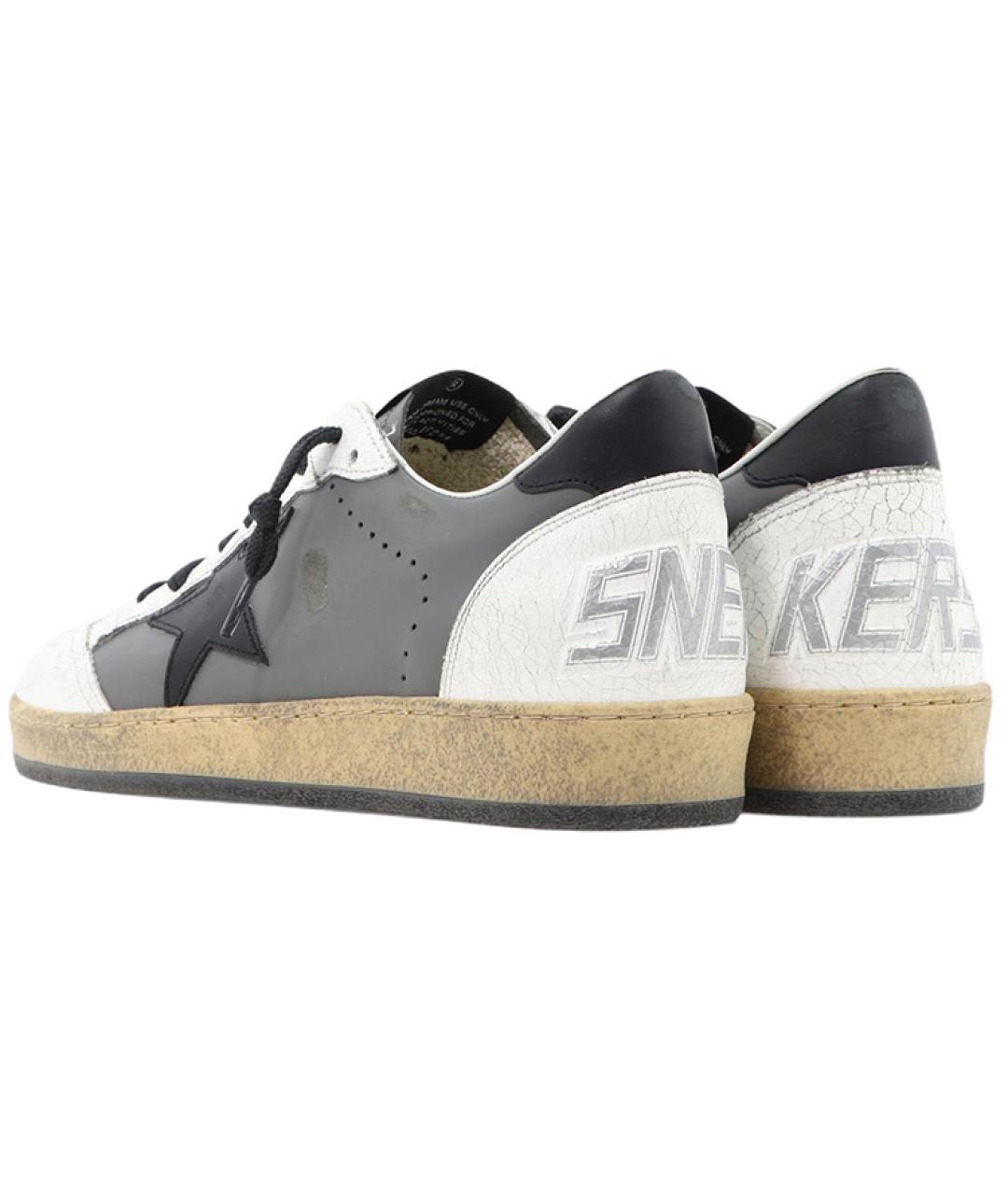 GOLDEN GOOSE DELUXE BRAND Серые кожаные низкие кроссовки / кеды, фото 4