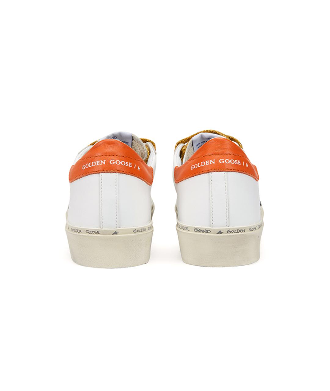 GOLDEN GOOSE DELUXE BRAND Оранжевое кожаные кеды, фото 3