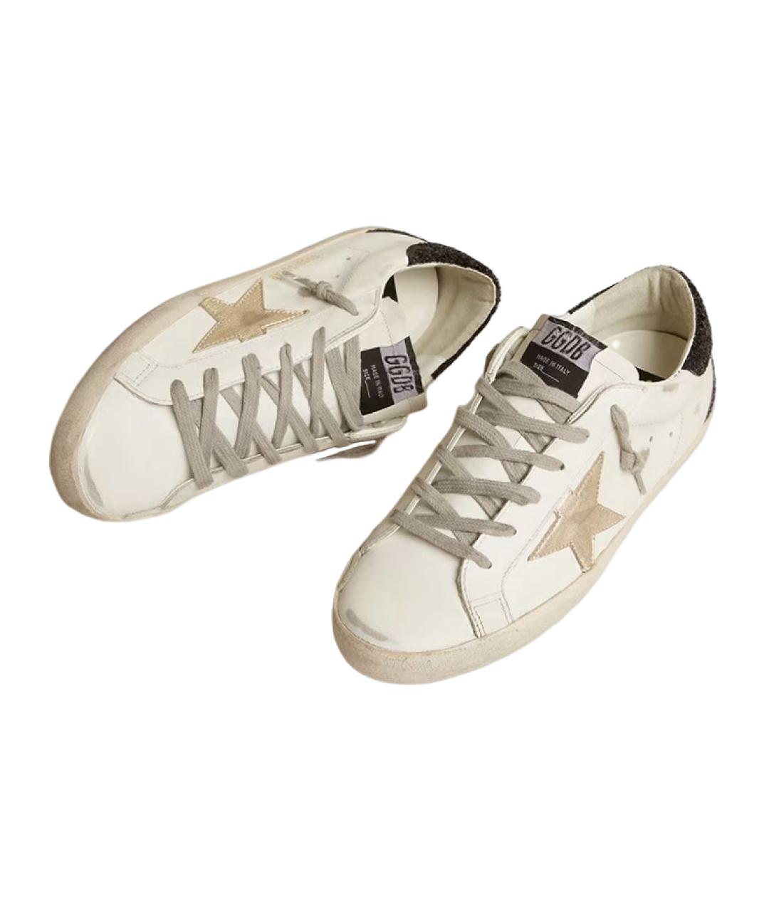 GOLDEN GOOSE Белые кожаные кеды, фото 3