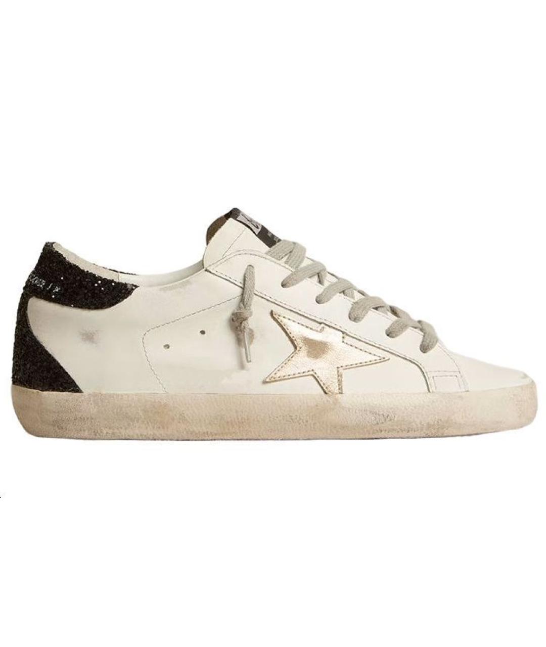GOLDEN GOOSE Белые кожаные кеды, фото 1