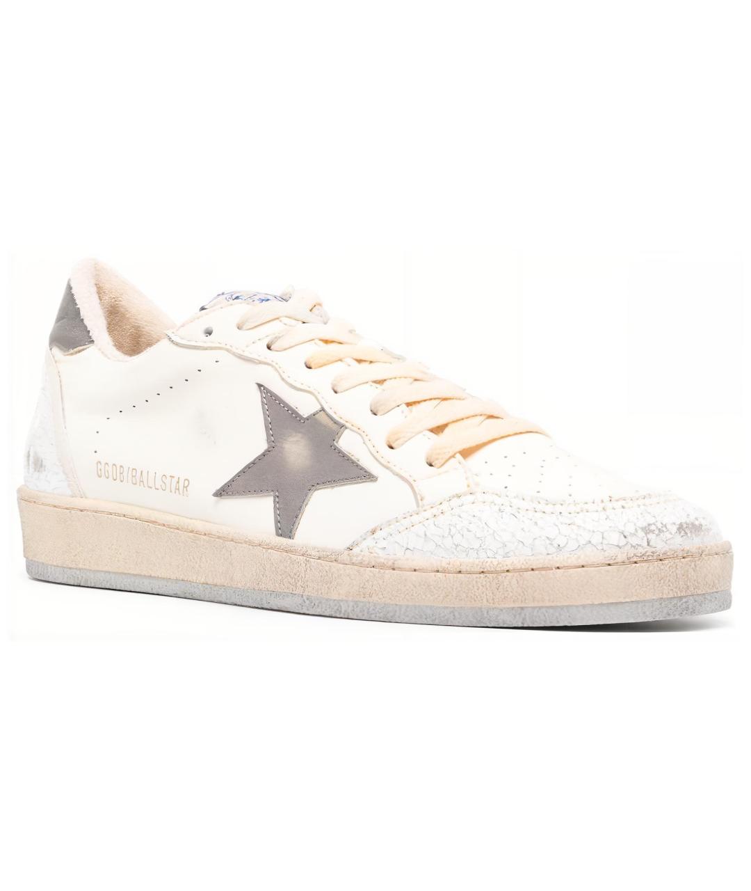 GOLDEN GOOSE DELUXE BRAND Белые кожаные низкие кроссовки / кеды, фото 2