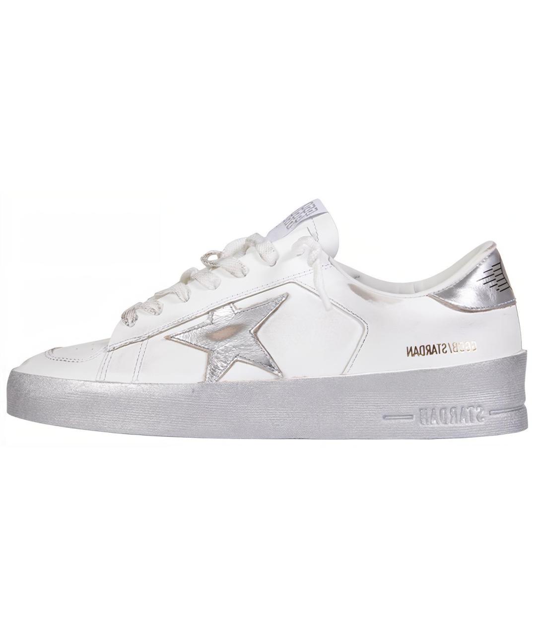 GOLDEN GOOSE DELUXE BRAND Белые кожаные кеды, фото 2