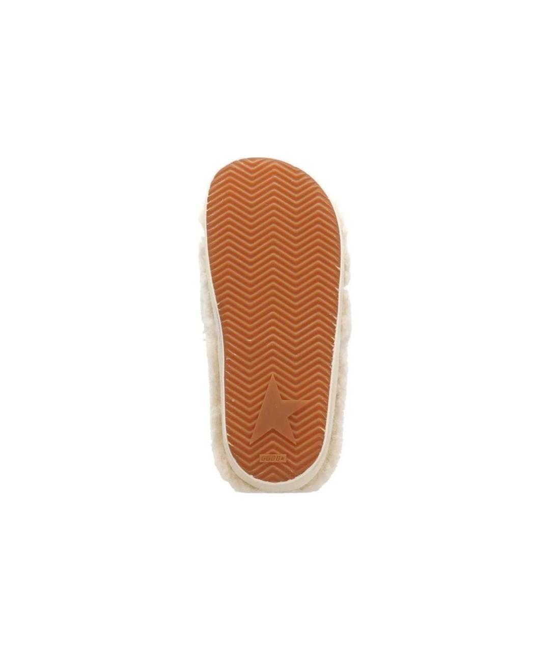 GOLDEN GOOSE DELUXE BRAND Бежевые шлепанцы, фото 4