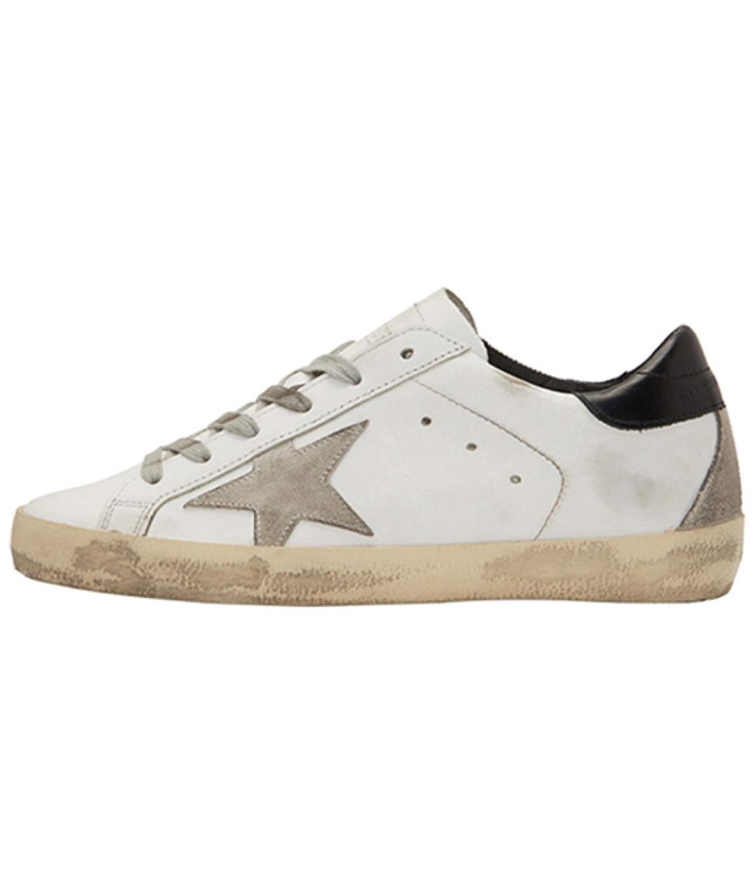 GOLDEN GOOSE DELUXE BRAND Белые кожаные низкие кроссовки / кеды, фото 2