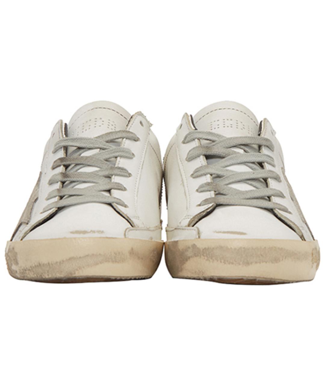 GOLDEN GOOSE DELUXE BRAND Белые кожаные низкие кроссовки / кеды, фото 4